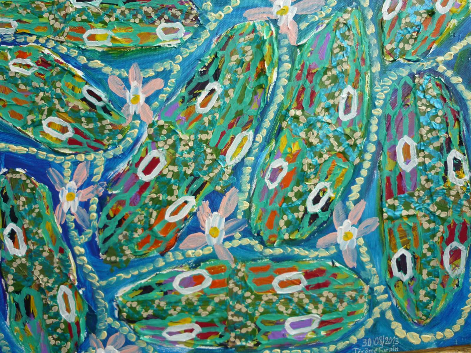 Les nénuphars en nid d'abeilles