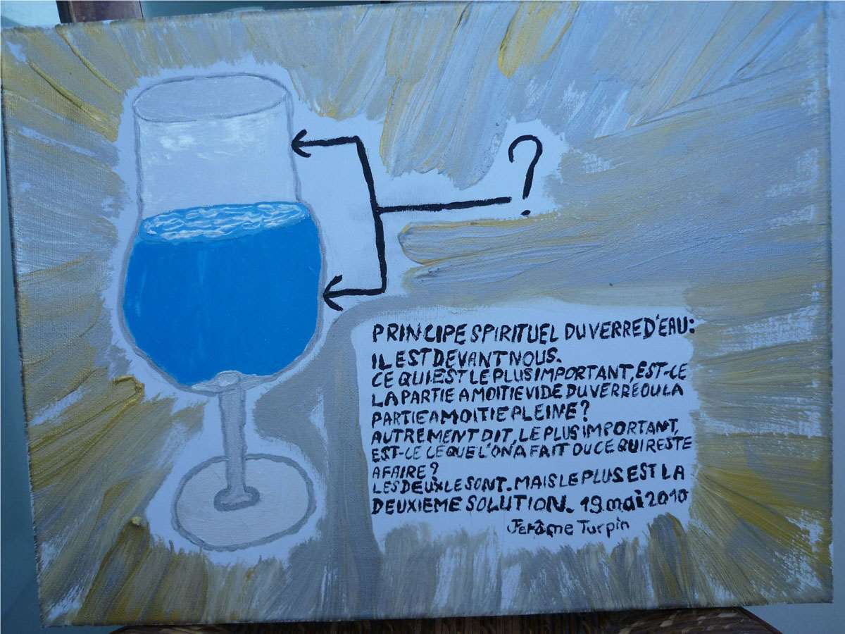 Principe spirituel du verre deau