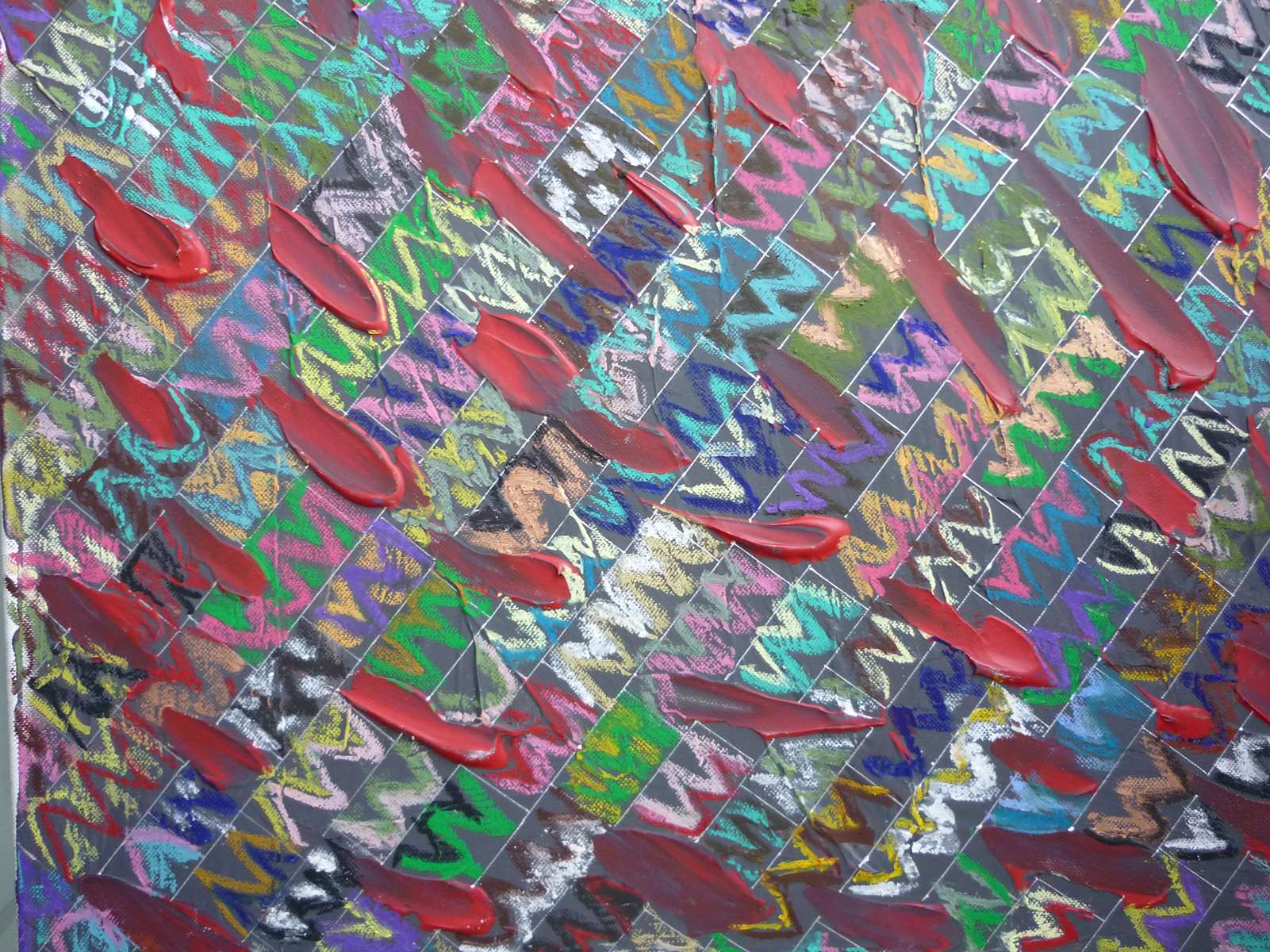 Poissons rouges sur la diagonale