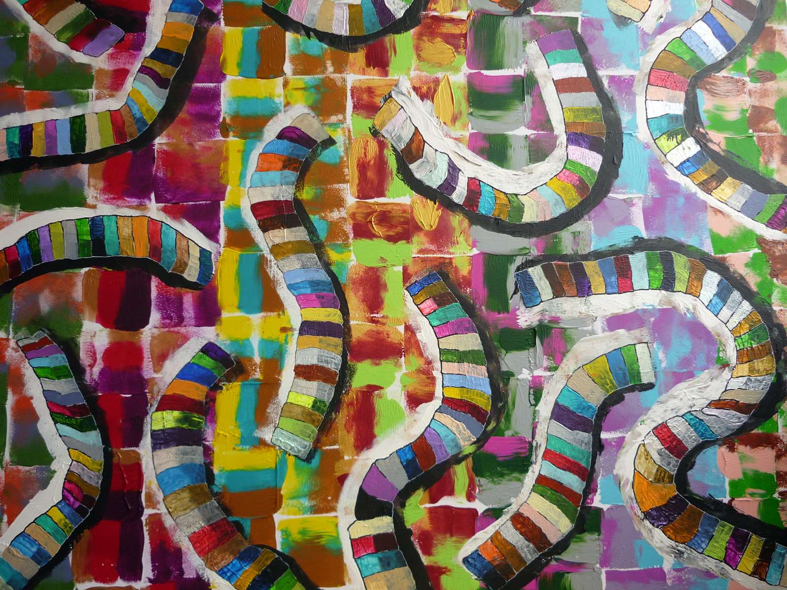 Bandes multicolores