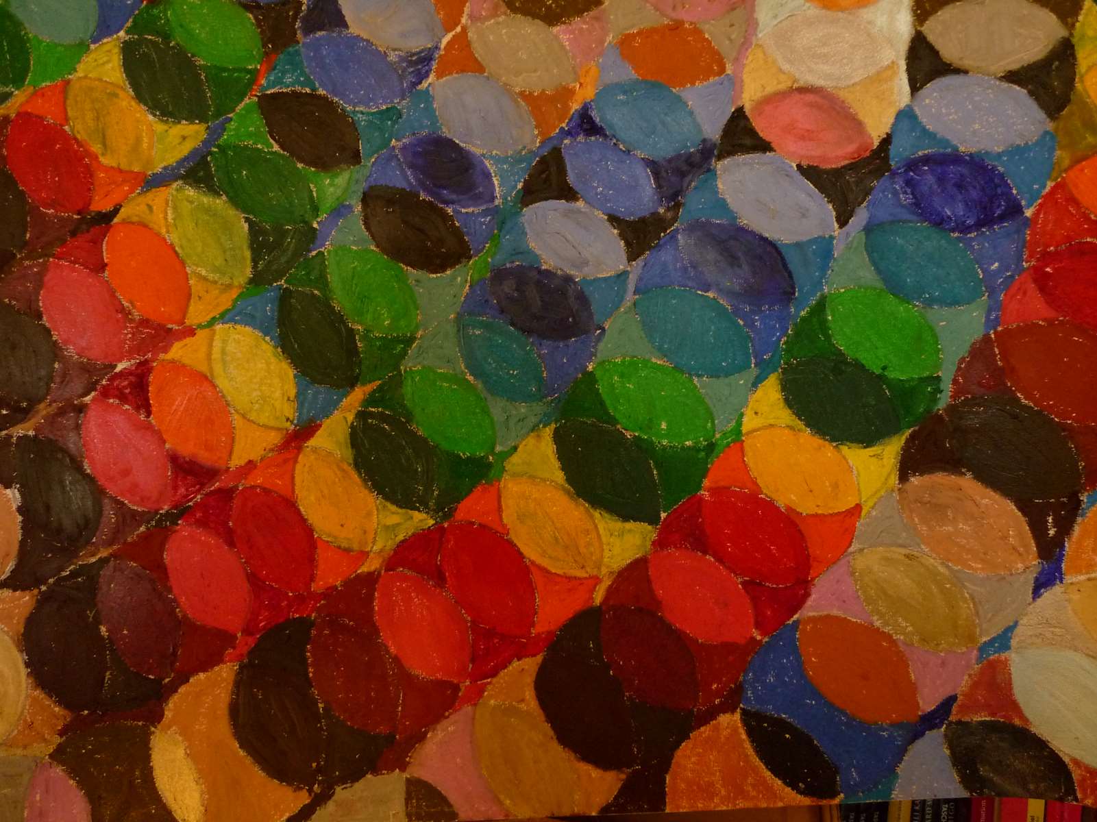 Assemblage de cercles en diagonale