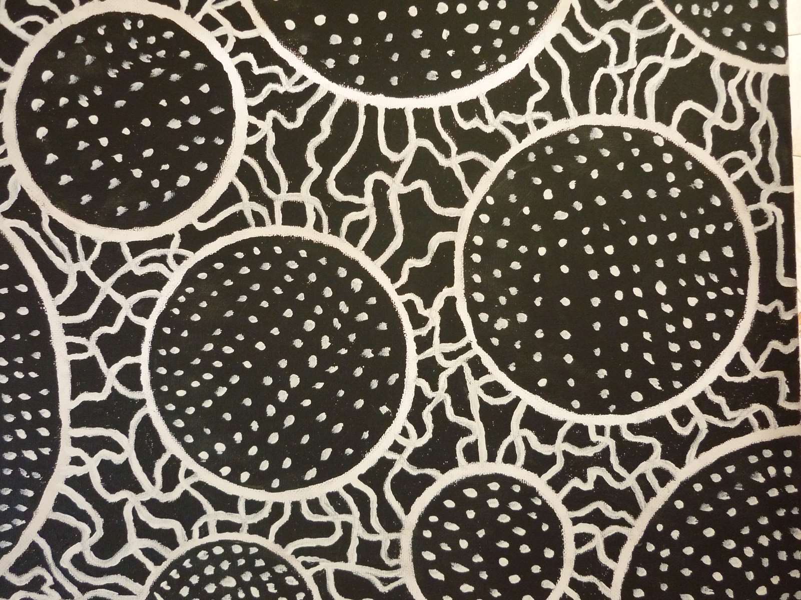 Boules d'énergie en noir et blanc