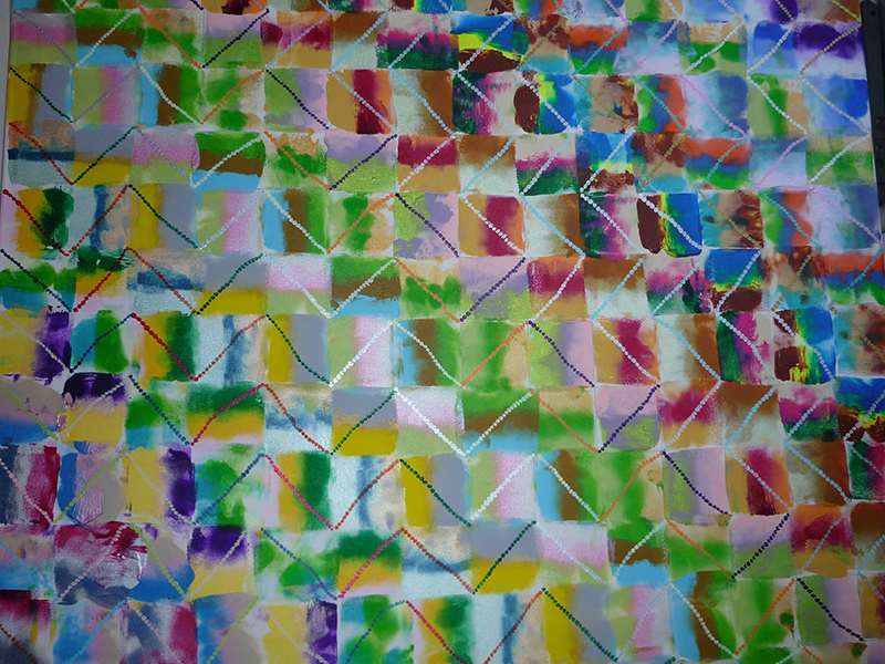 Carrés multicolores