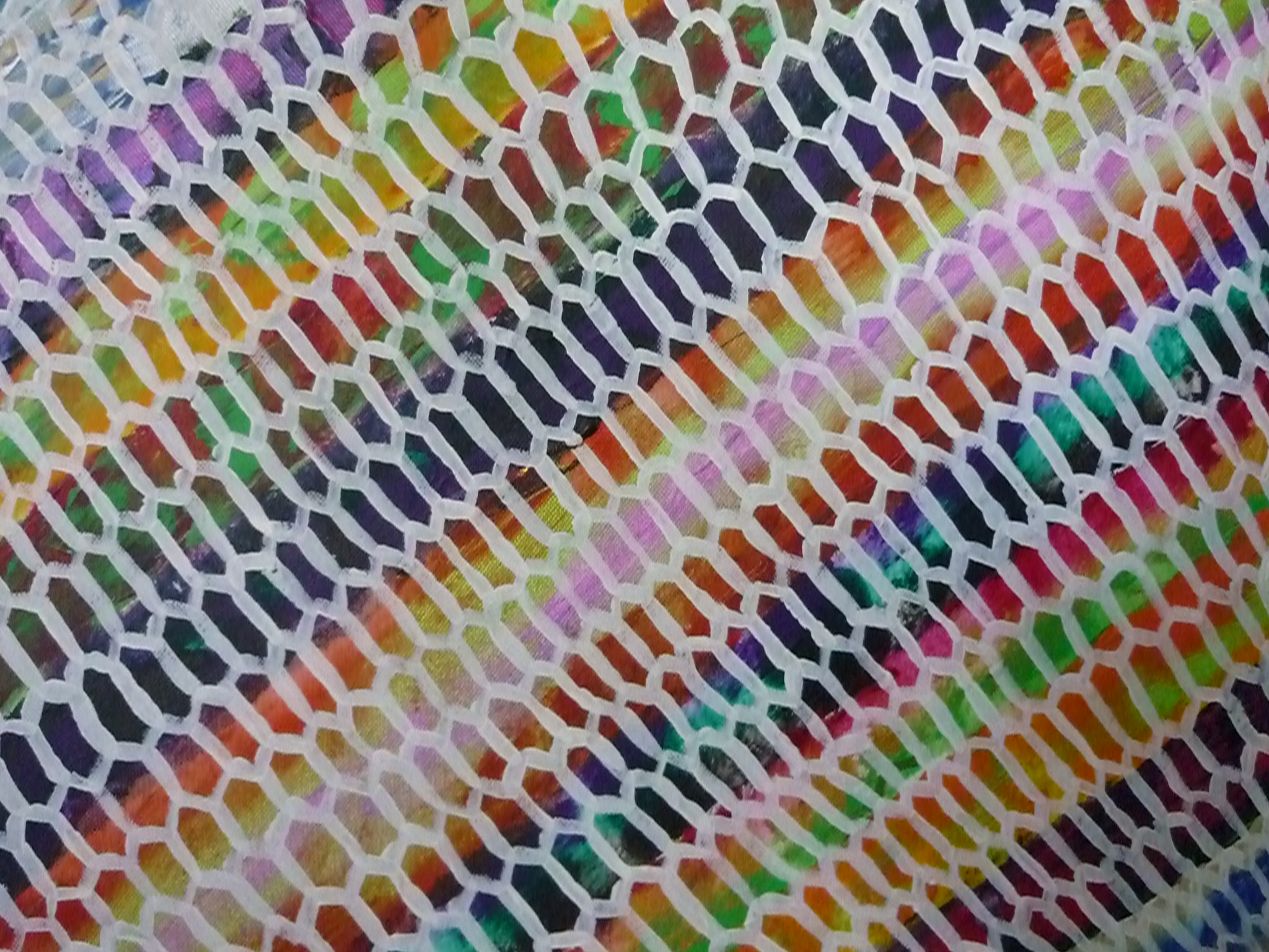 Coloration avec alvéoles