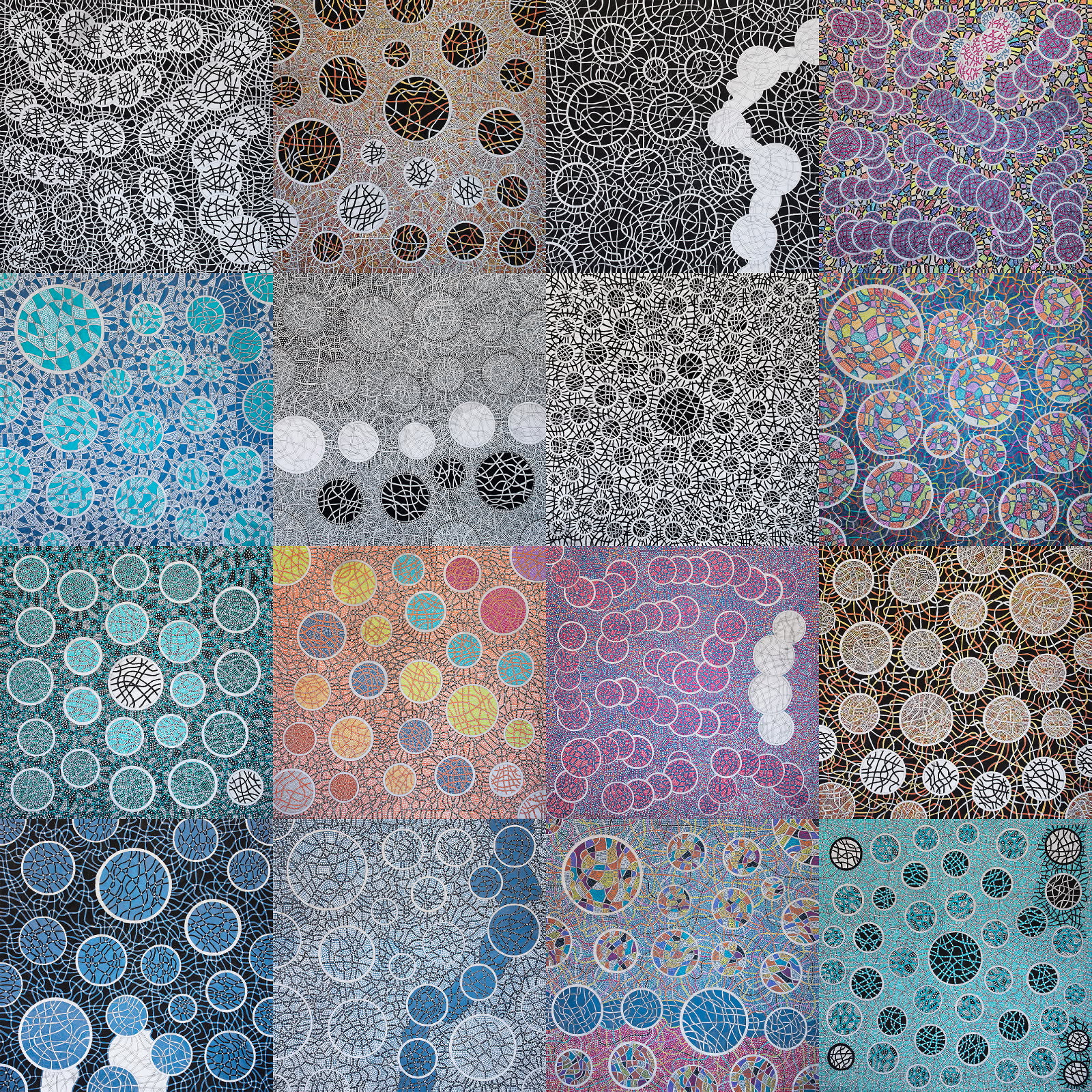 16 Peintures acryliques en une